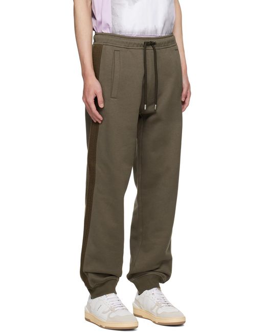 Lanvin Brown Side Curb Joggers for men