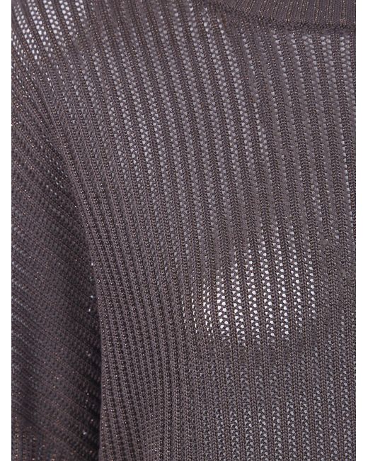 Brunello Cucinelli Gray Long Sleeved Jumper