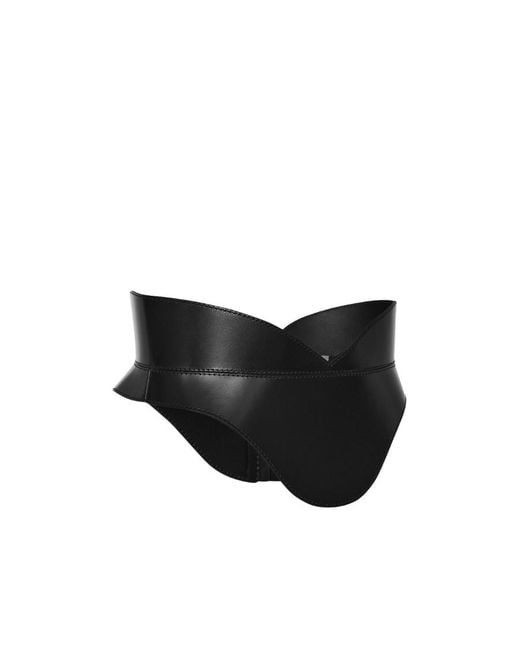 McQueen Black Zip-Up Belt