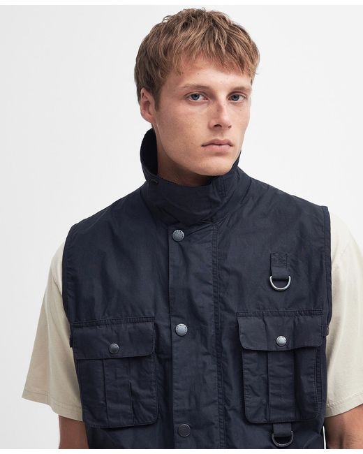 Barbour Blue Sleeveless Vest for men