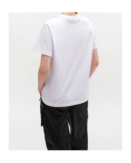 Ganni White Kitty Printed Crewneck T-Shirt