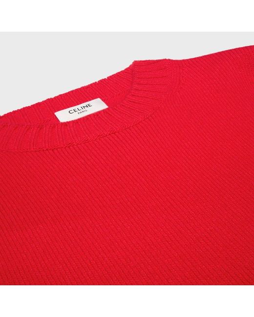 Céline Red Crewneck Sweater