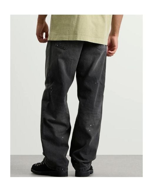 Carhartt Gray Wip Paint-Splatter Straight Jeans for men