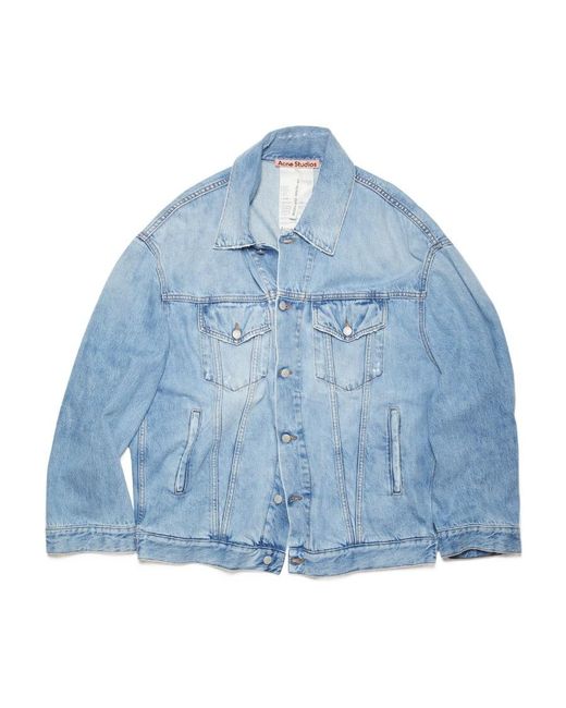 Acne Blue Flap-Pocketed Buttoned Jacket for men