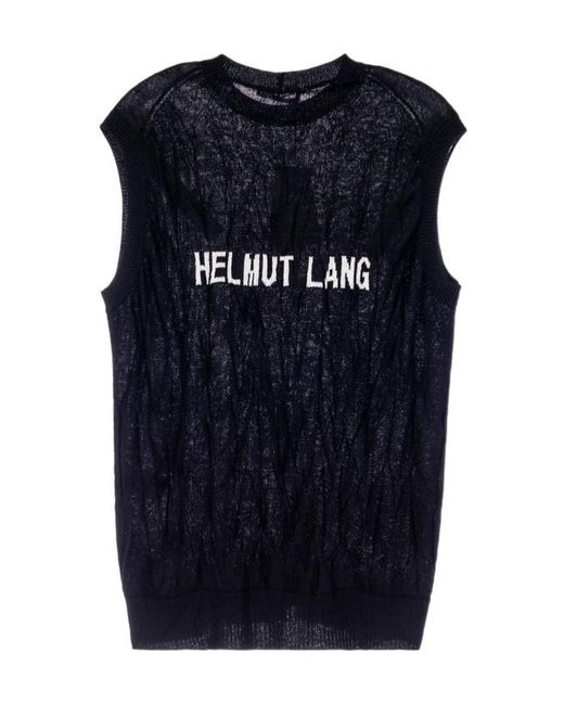 Helmut Lang Blue Round-Neck Vest