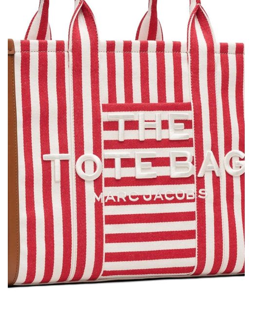 Marc Jacobs Red The Stripe Large Tote Bag