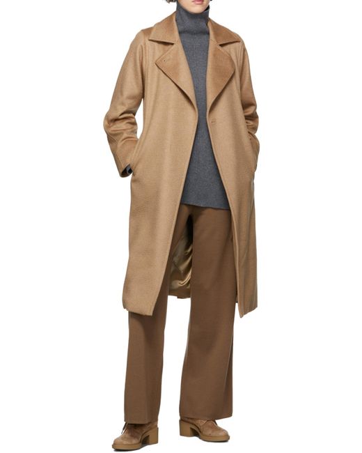 Max Mara Natural Manuela Tied-Waist Coat