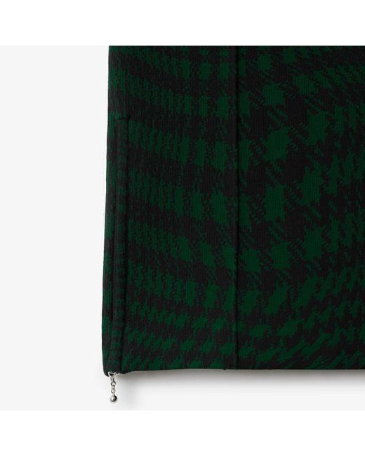 Burberry Green Houndstooth-Pattern Wide-Leg Trousers for men
