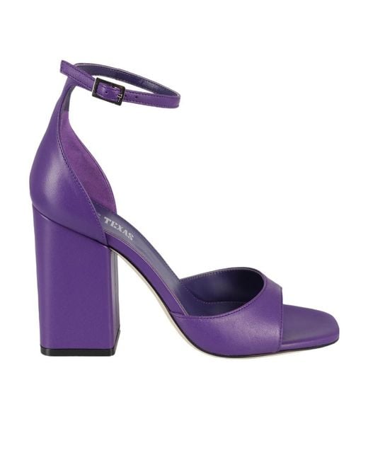 Paris Texas Purple Fiona Buckle-Fastened Sandals