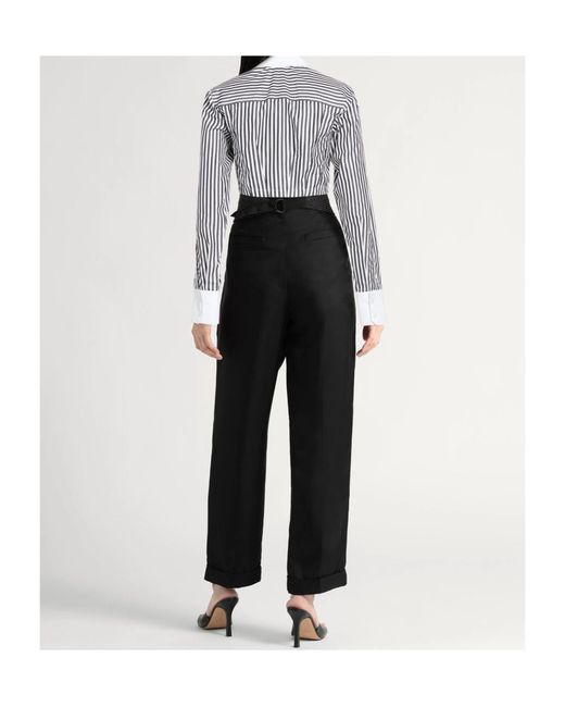 Sportmax White Striped Long Sleeve Shirt
