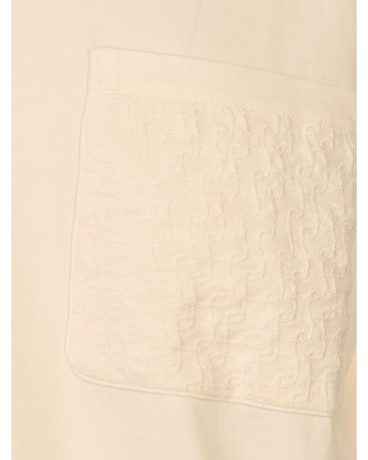 Canali White Short-Sleeved Knit T-Shirt for men