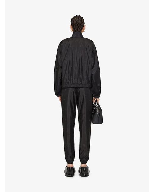 Givenchy Black 4G Zipped Tracksuit Jacket for men
