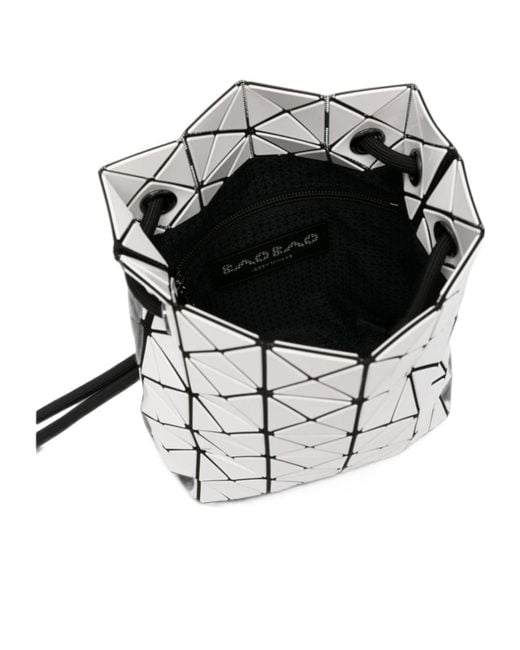 Issey Miyake Black Geometric-Pattern Bucket Bag