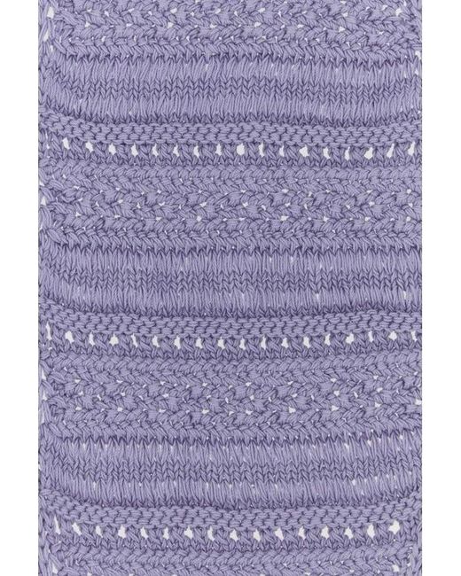 J.W. Anderson Blue Jw Anderson Crochet Pom-Pom Scarf for men