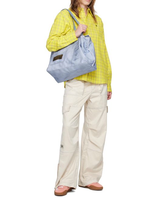 Acne Natural Logo Patch Cargo Trousers for men