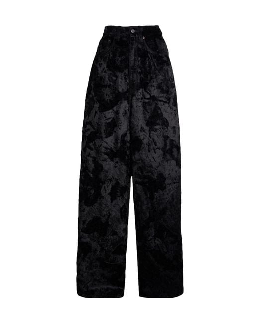 MM6 by Maison Margiela Black Straight-Leg Pants