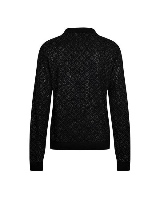 Casablanca Black Long-Sleeved Polo Shirt for men