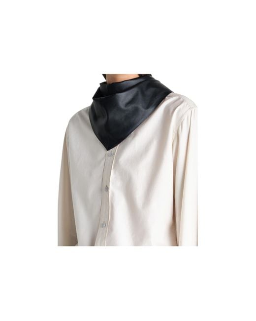 Lemaire Black Triangular Leather Scarf