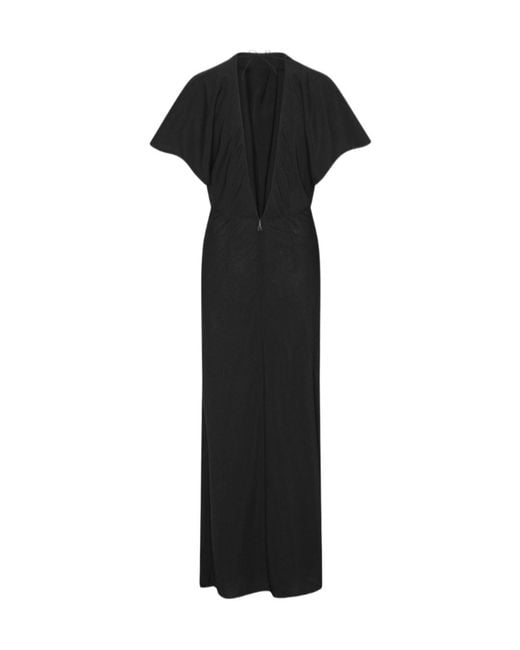 ROTATE BIRGER CHRISTENSEN Black Maxi Slit Dress