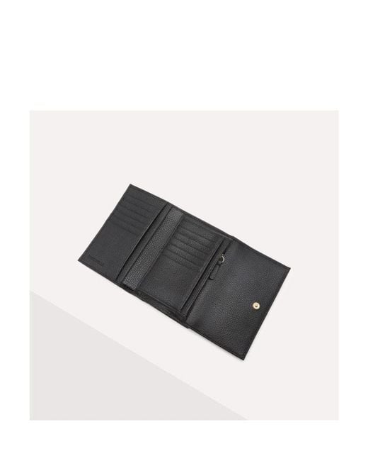 Coccinelle Black Medium Metallic Soft Leather Wallet