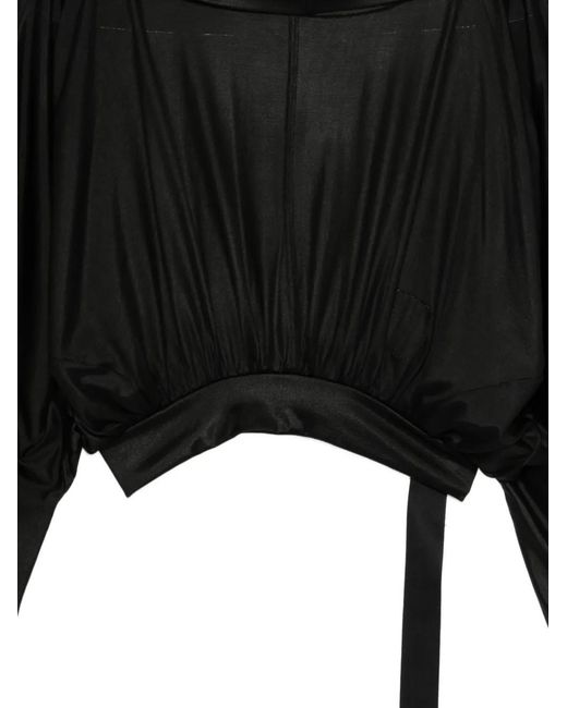 Rick Owens Black Long-Sleeve Hoodie