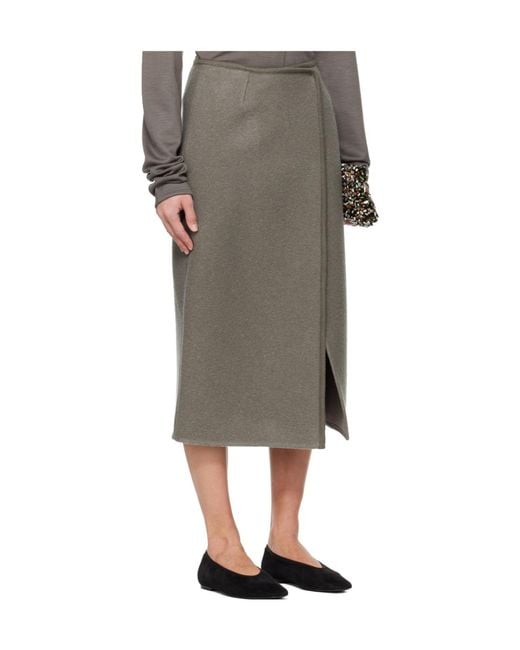 Rier Gray Walker Midi Skirt
