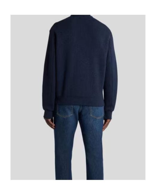 Etro Blue Zipped Bomber Jacket for men