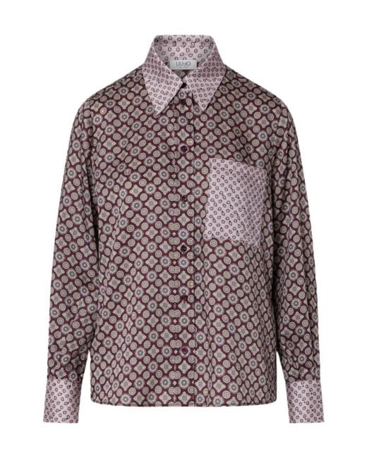 Liu Jo Multicolor Printed Twill Shirt