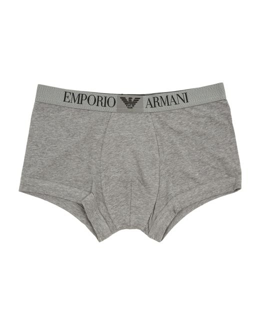 Emporio Armani Gray Elastic Waist Underwear for men