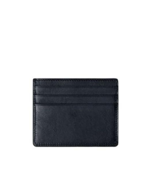 Versace Blue Logo Flat Cardholder Wallet for men