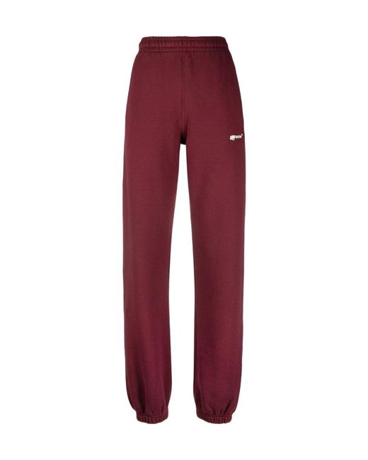 Off-White c/o Virgil Abloh Red Logo Sweatpants