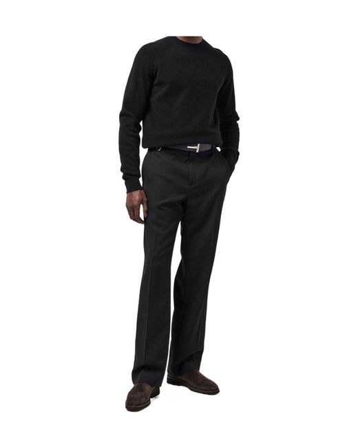 Tom Ford Black Crew Neck Knit Sweater for men