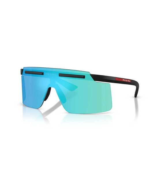 Prada Linea Rossa Blue Frameless Sunglasses for men