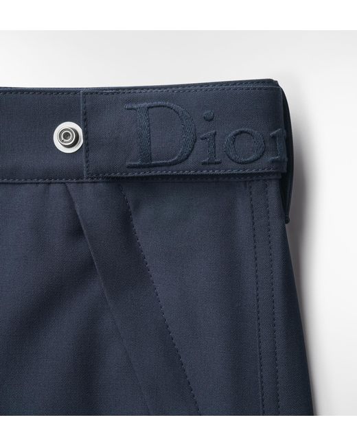 Dior Blue Casual Pants With Belt Loops for men