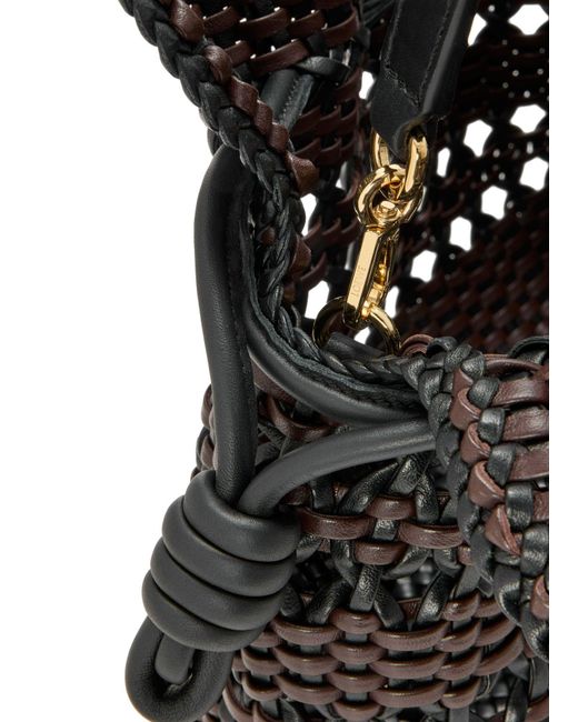 Loewe Black Medium Flamenco Woven Nappa Leather Clutch
