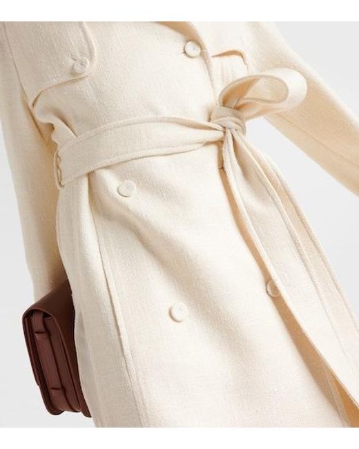 Gabriela Hearst Natural Detachable Belt Trench Coat