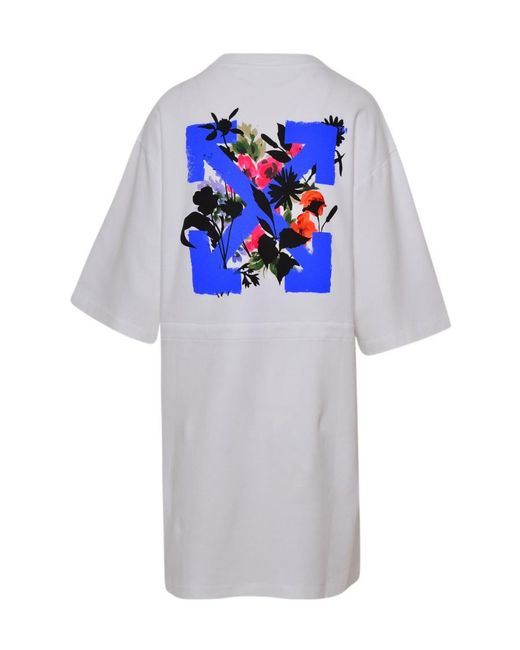 Off-White c/o Virgil Abloh White Floral Arrows T-Shirt Dress