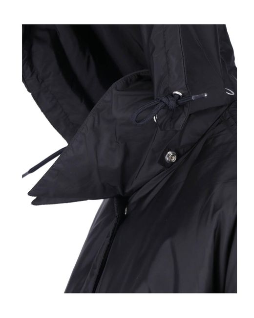 Prada Blue Button-Up Hooded Jacket