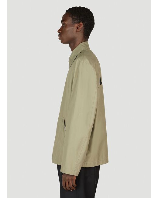 Jil Sander Natural Logo Printed Long-Sleeved Jacket for men