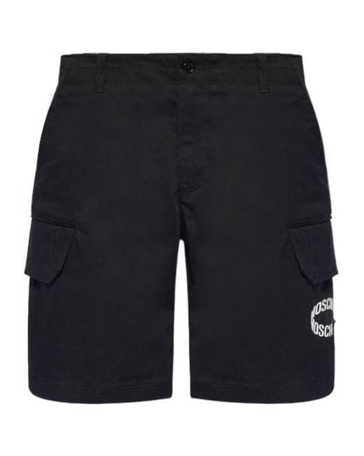 Moschino Black Cargo Shorts for men
