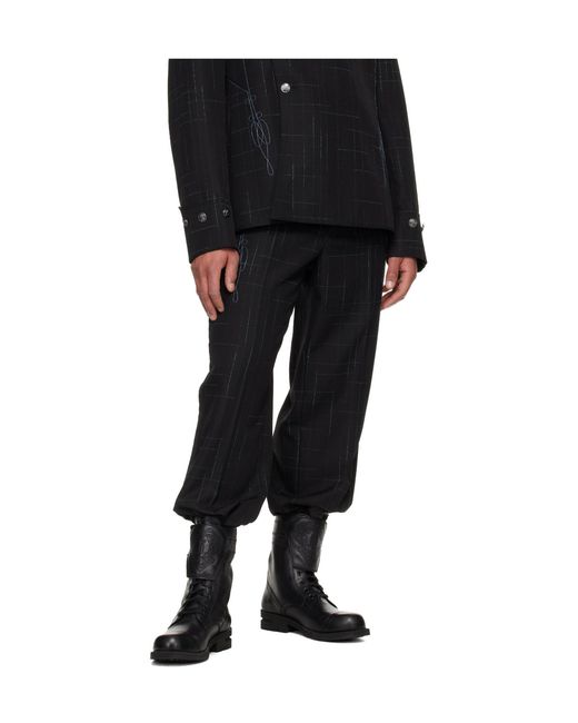 Kiko Kostadinov Black Kormos Military Trousers for men