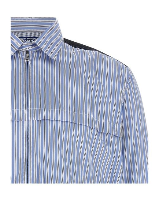 Junya Watanabe Blue Denim Insert Shirt for men