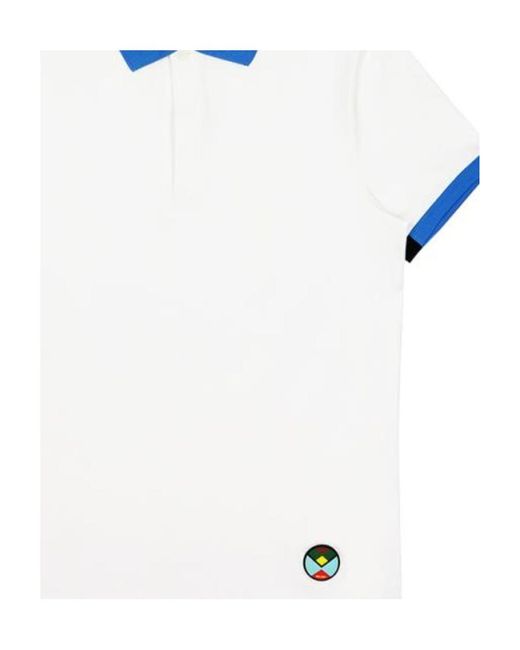 Prada White Short-Sleeved Polo Shirt for men