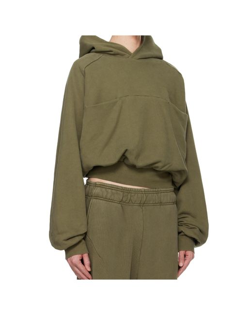 Entire studios Green Hooded Sweater for men