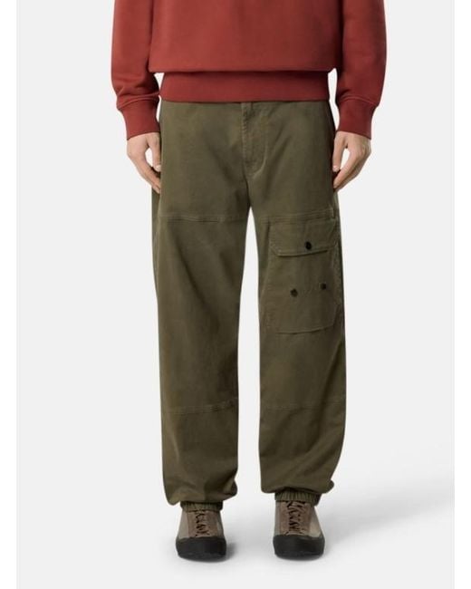 Stone Island Green Loose-Fit Cargo Trousers With Adjustable Waistband for men