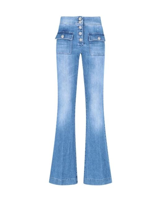 Seafarer Blue Anais Button Pocket Jeans
