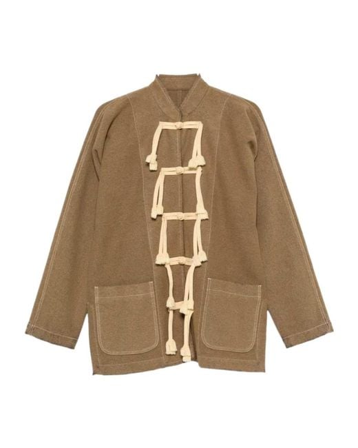 Uma Wang Natural Long-Sleeved Casual Jacket