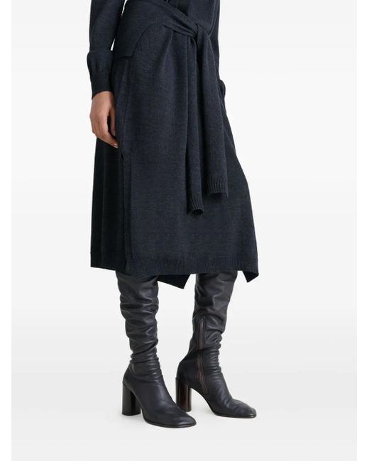 Lemaire Black Square-Toe Block-Heeled Boots