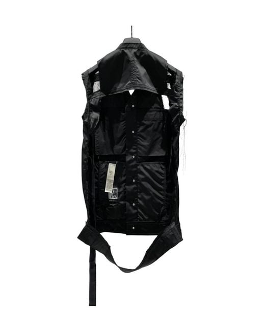 Rick Owens Black Logo Vest Casual Jacket