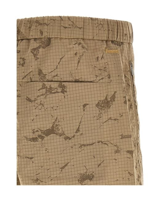 Herno Natural Laminar Oversized Camouflage Bermuda Shorts for men